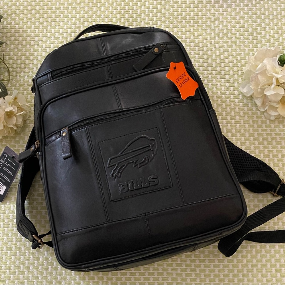 🏈Buffalo Bills Genuine Leather NFL Backpack - Picture 3 of 9